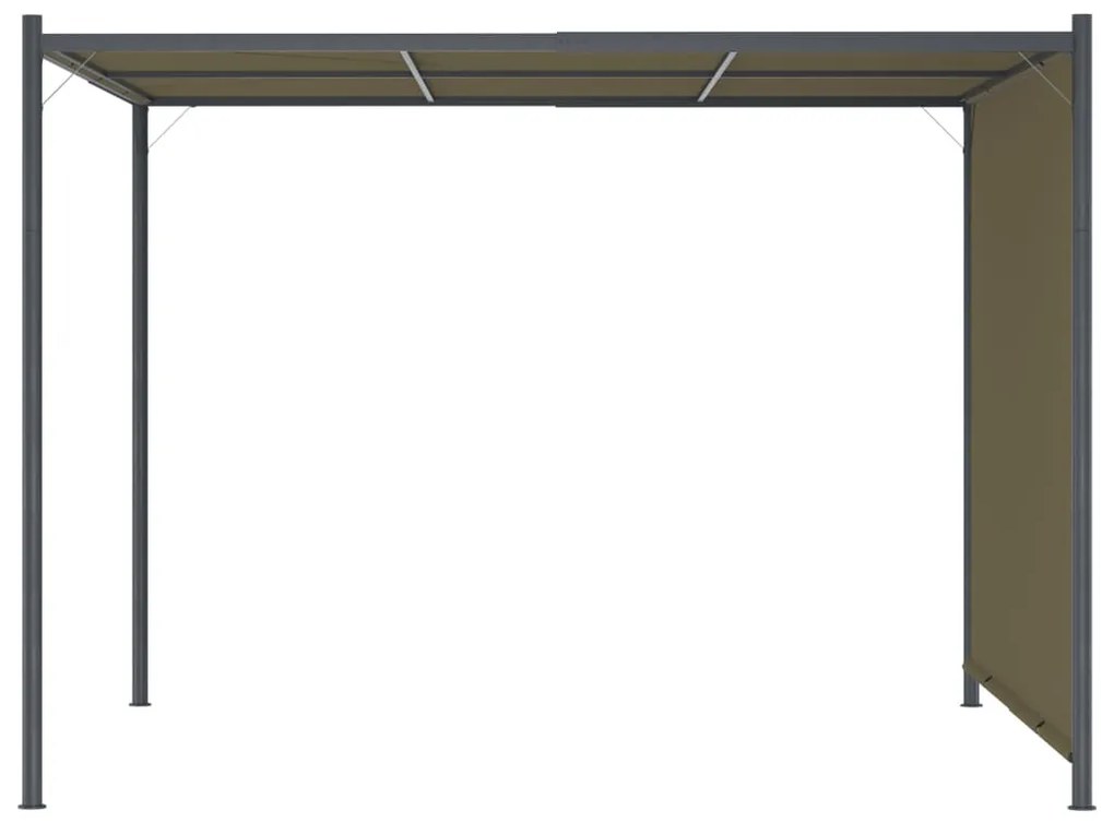 vidaXL Πέργκολα Κήπου με Πτυσσόμενη Οροφή Taupe 3 x 3 μ. 180 γρ/μ²