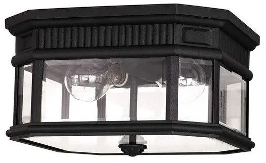 Πλαφονιέρα Φωτιστικό Οροφής 2xE27 Μαύρο IP44 Cotswold Lane FE-COTSLN8-M-BK Elstead Lighting-FE-COTSLN-F-BK-Μαύρο FE-COTSLN-F-BK