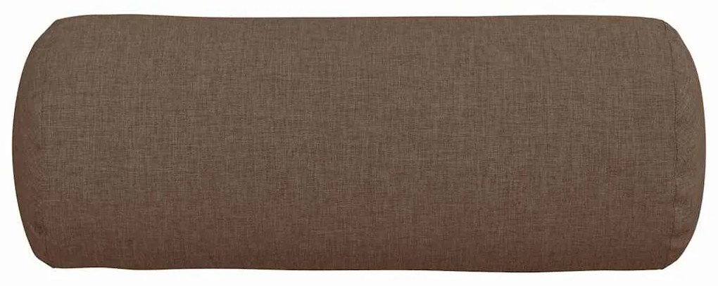 vidaXL Μαξιλάρια Στήριγμα 2 pcs Καφέ Ø 15 x 40 εκ ύφασμα