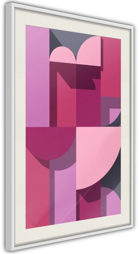 Αφίσα - Pink Geometry - 20x30 - Χρυσό - Χωρίς πασπαρτού