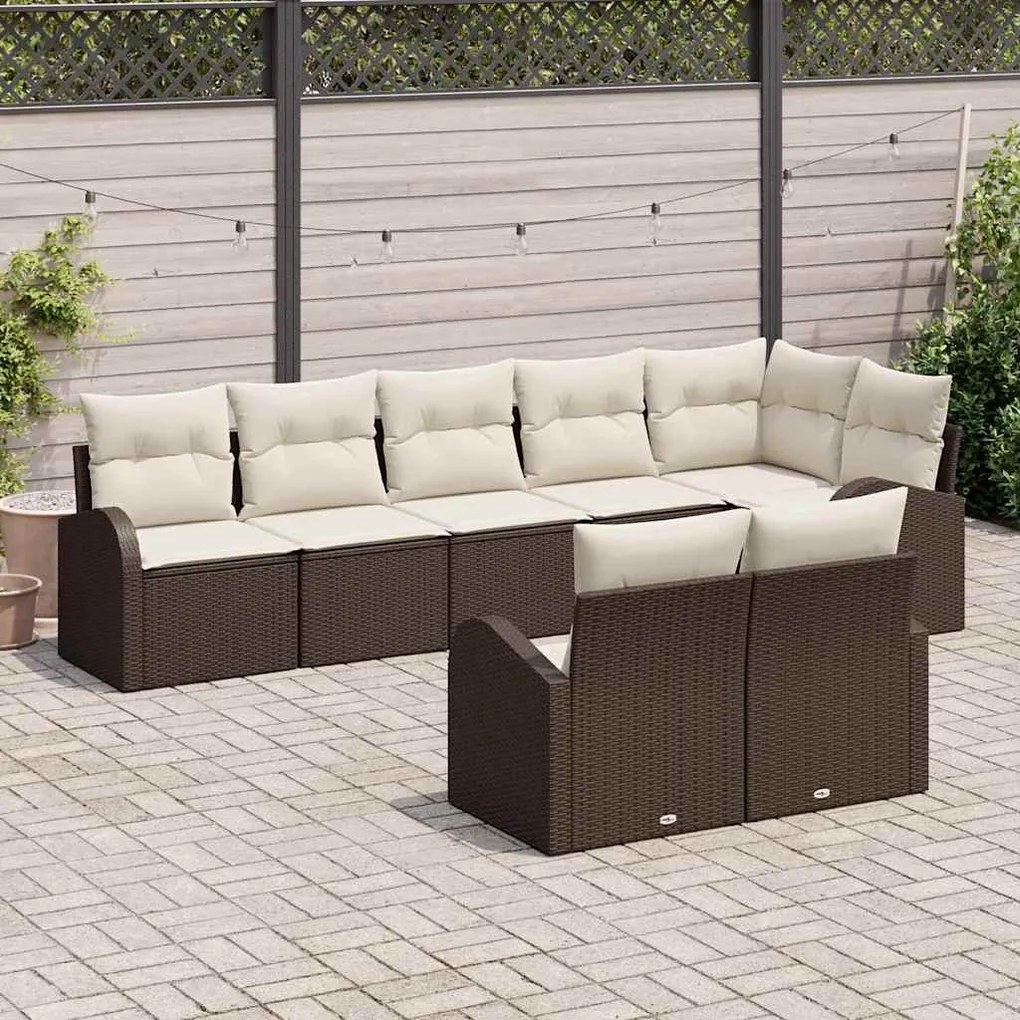 vidaXL Σετ Καναπέ Κήπου 8 pcs 289 x 124 x 85 εκ. Πολυ ράταν