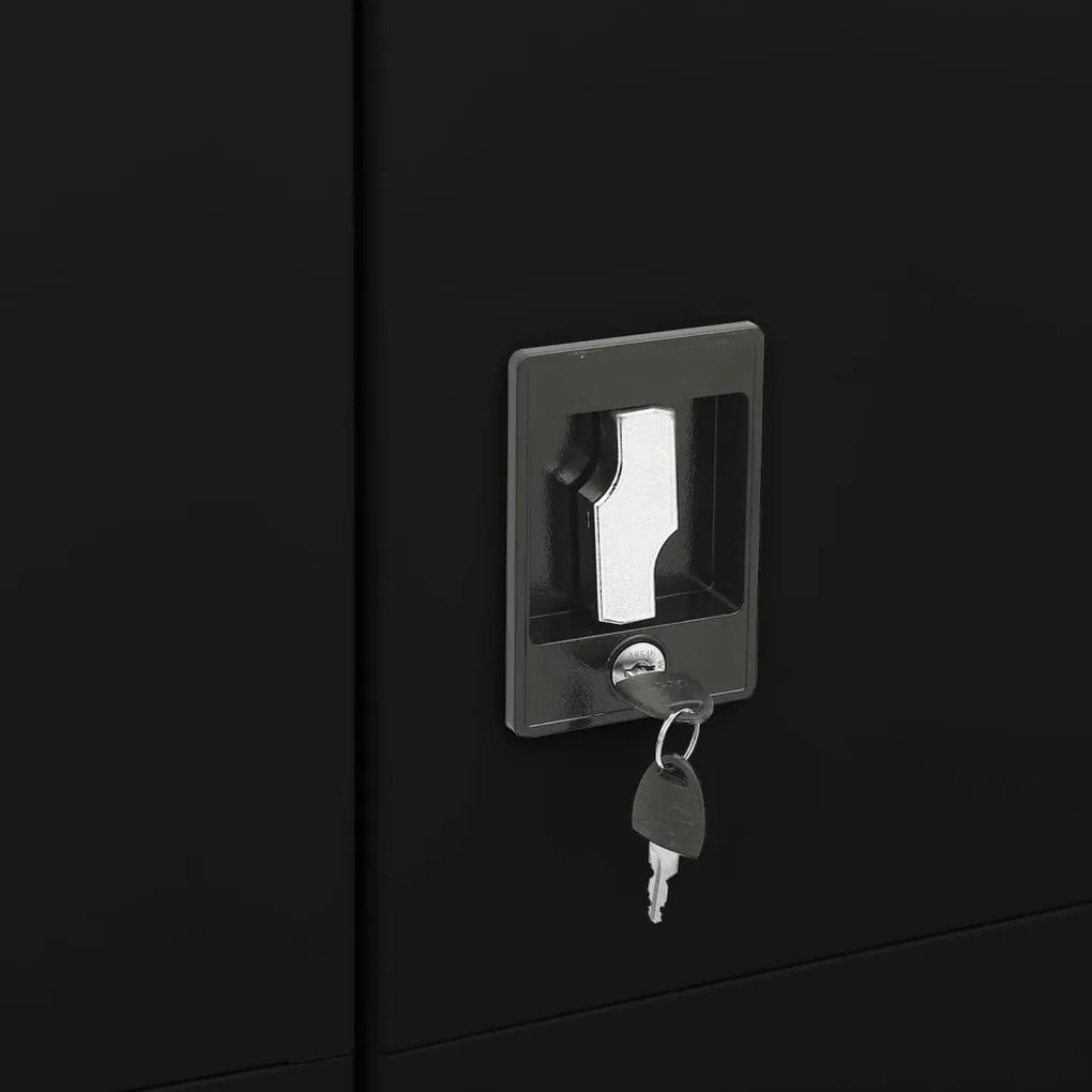 vidaXL Φοριαμός Μαύρος 90 x 40 x 180 εκ. Ατσάλινος