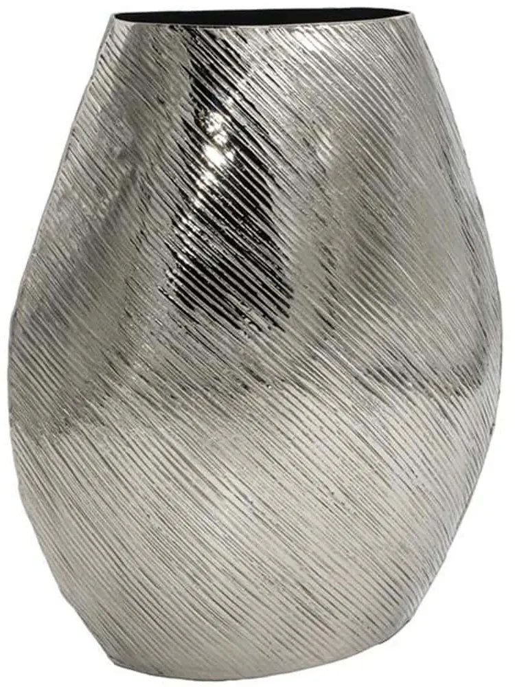 Βάζο 941-124-046 25x13x31cm Silver Μέταλλο