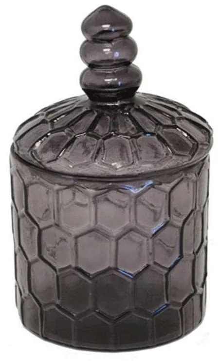 Δοχείο Με Καπάκι 00.07.7228 13x23cm Γυάλινο Grey Ceramic