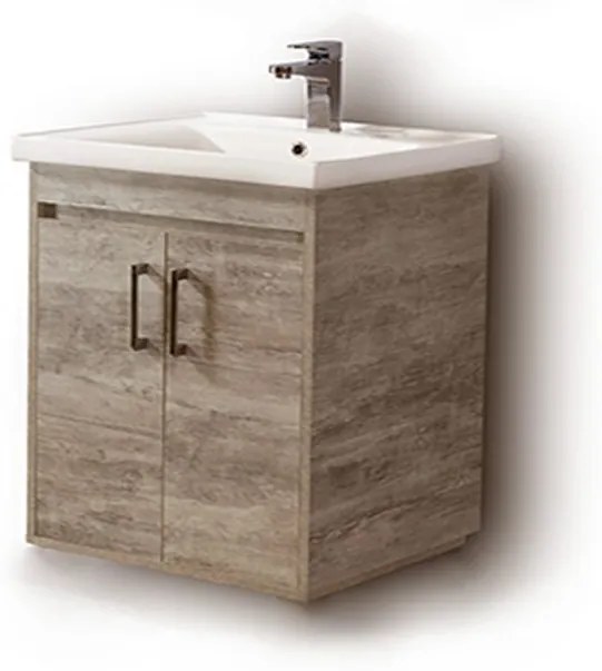 Πάγκος Κρεμαστός SAVINA NATURAL OAK 80 3BSA080NO0HG 78X44X72, Νιπτήρας 80x46  3BSA080NO0HG