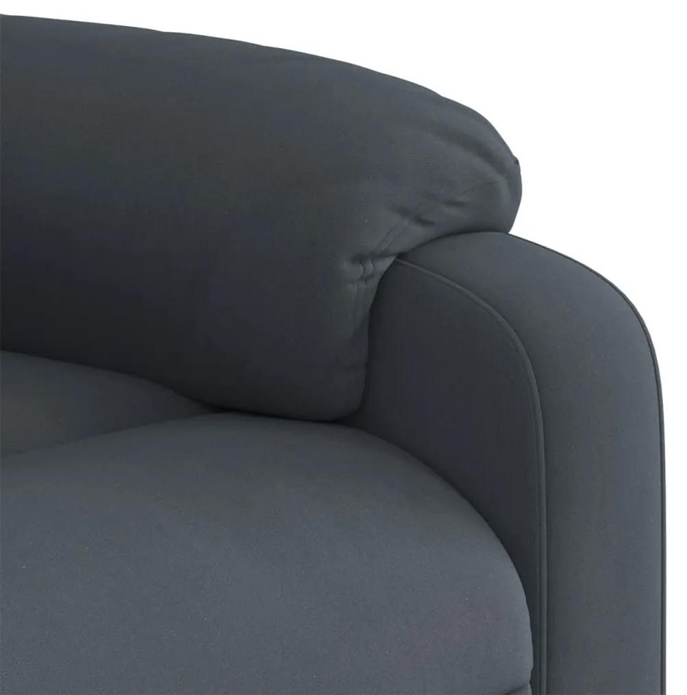 Καρέκλα Ανακλινόμενη Σκούρο Γκρι Βελούδινη - Γκρι