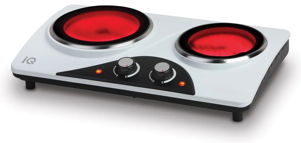 Iq Kc-1237 Ηλεκτρική Κεραμική Διπλή Εστία 1200w+900w