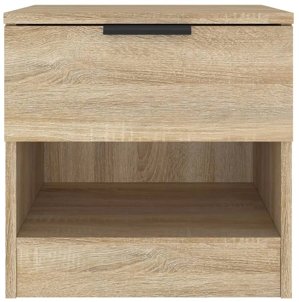 vidaXL Κομοδίνα 2 τεμ. Καπνιστή Δρυς από Επεξεργασμένο Ξύλο