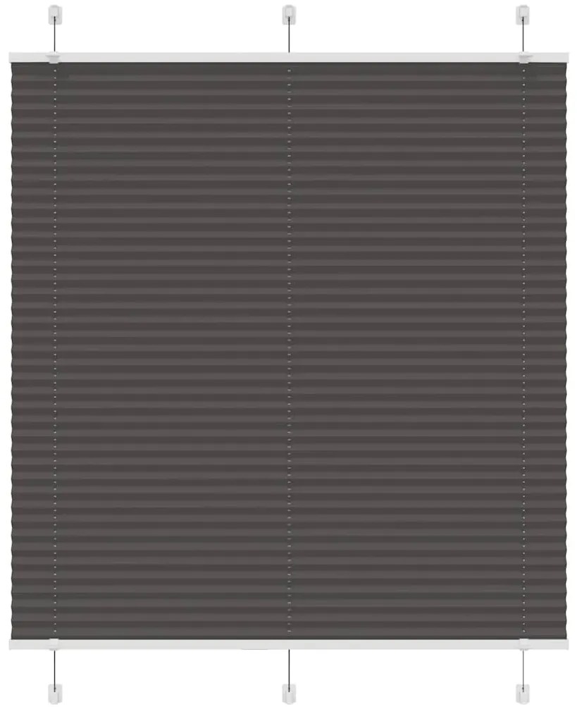 vidaXL Πλισέ περσίδα Μαύρο 115x150 cm Πλάτος υφάσματος 114,4 cm