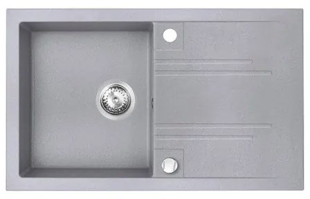FERRO DRGM48/78GA Νεροχύτης Κουζίνας Γκρι Γρανίτης 78x48cm
