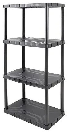 Tactix 320400 Ραφιέρα Πλαστική Με 4 Πλαστικά Ράφια 56 × 35.6 × 126.2cm