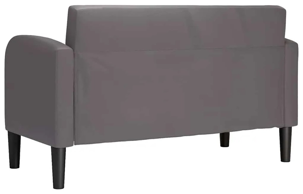 Καναπές Loveseat Γκρι 110 εκ. Συνθετικό δέρμα - Γκρι