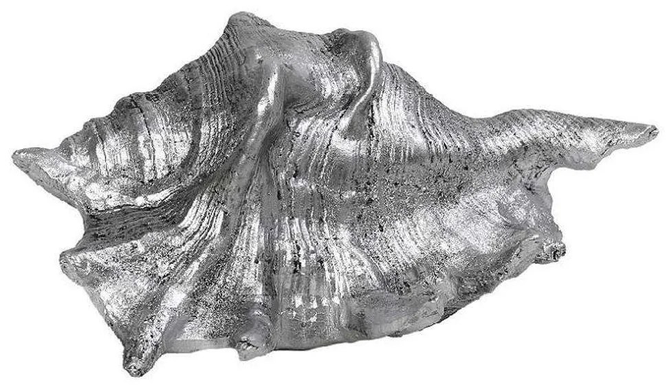 Διακοσμητικό Κοχύλι MT2726K2 14x10x6cm Silver Espiel Polyresin