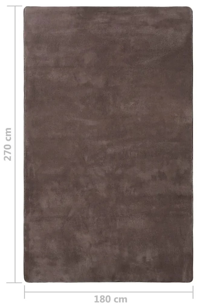 vidaXL Χαλί Teddy Taupe 270 x 180 εκ.