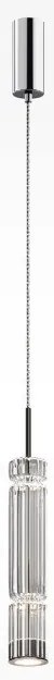 Κρεμαστό Φωτιστικό Οροφής LED 8W Γυαλί 49cm Ordo Maytoni-MOD272PL-L12CH3K1-Χρώμιο MOD272PL-L12CH3K1