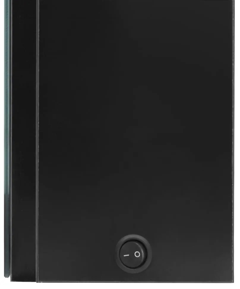 vidaXL Καθρέφτης Μπάνιου με Ντουλάπι & LED Λαμπερό Μαύρο 50x13x70 εκ.