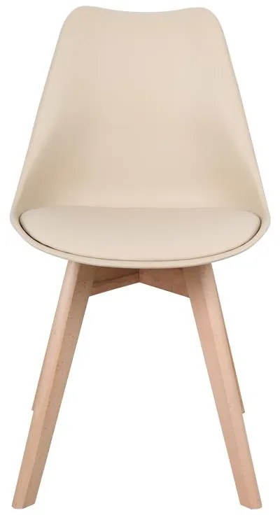 Καρέκλα Gaston PP-PU taupe απόχρωση- φυσικό πόδι 44x52x78εκ. 44x52x78 εκ.
