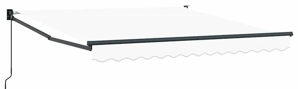 vidaXL Μηχανική Τέντα Λευκή 350x250 εκ.