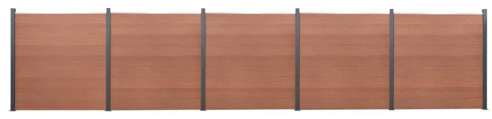 vidaXL Σετ Πάνελ Περίφραξης Καφέ 872x186 εκ. από WPC