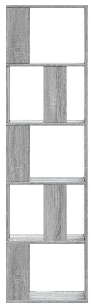 Βιβλιοθήκη 5 Επιπέδων Γκρι Sonoma 45x23,5x162,5 εκ. Επεξ. Ξύλο - Γκρι
