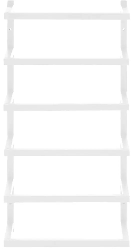 vidaXL Βάση για Πετσέτες Επιτοίχια Λευκή 24 x 12 x 48 εκ. Ατσάλινη