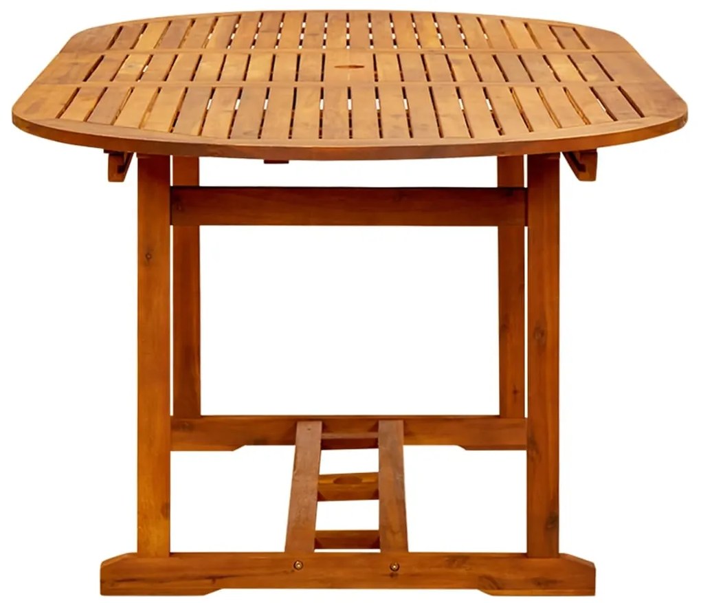 vidaXL Τραπέζι Κήπου (150-200) x 100 x 75 εκ. από Μασίφ Ξύλο Ακακίας