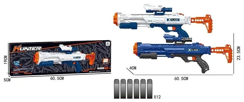 Hunter Παιχνίδι όπλο με 12 μαλακές σφαίρες JLX7262 - Toy gun with 12 soft bullets No.JLX7262