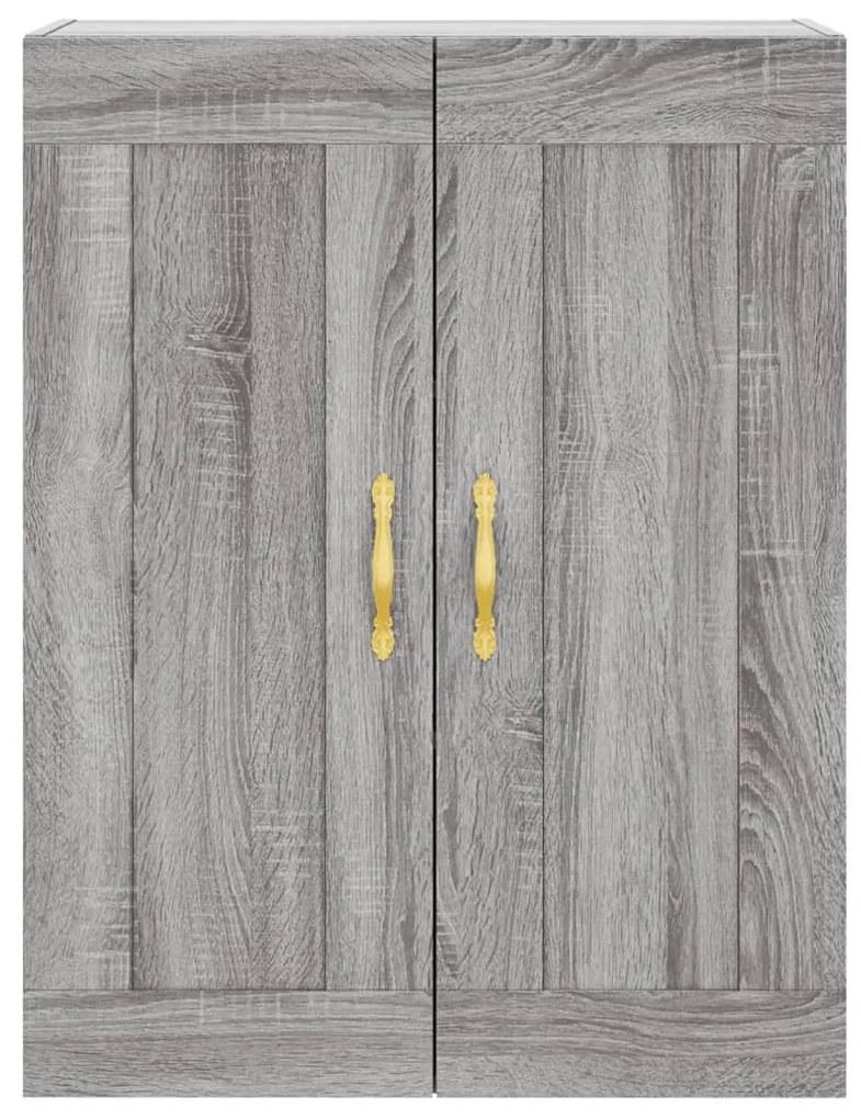 vidaXL Ντουλάπι Γκρι Sonoma 69,5 x 34 x 180 εκ. Επεξεργασμένο Ξύλο