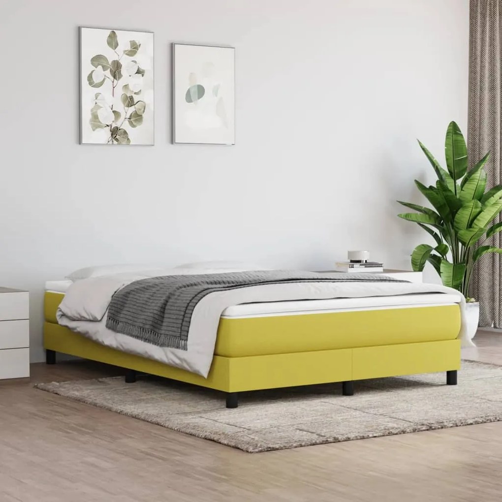 vidaXL Στρώμα με Pocket Springs Πράσινο 140x190x20 εκ. Υφασμάτινο