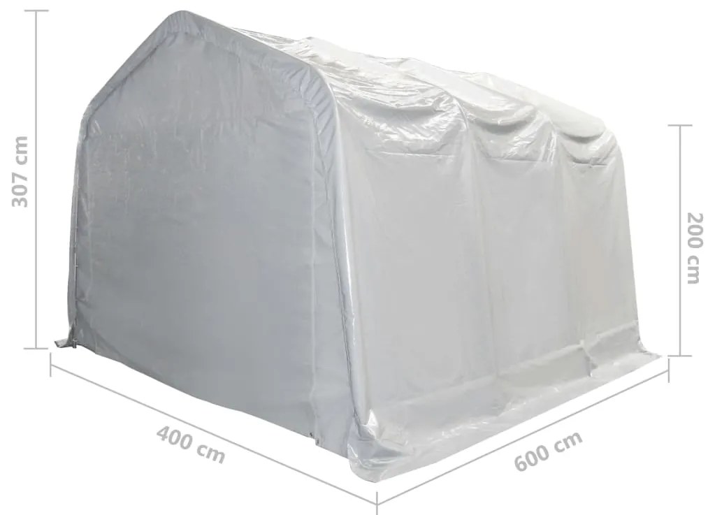 vidaXL Τέντα Αποθήκευσης Λευκή 4 x 6 μ. 550 γρ/μ² από PVC