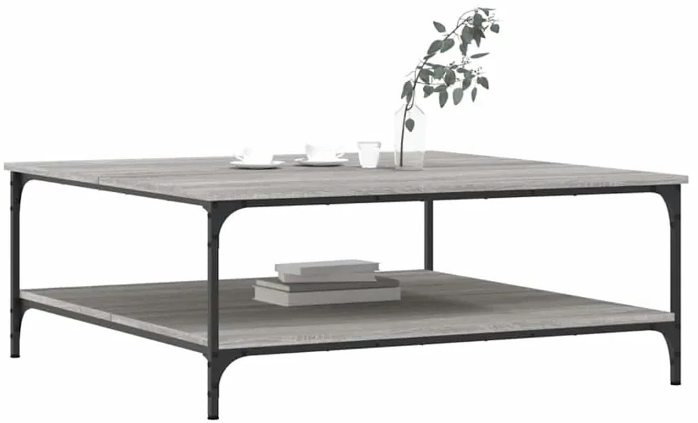 vidaXL Τραπεζάκι Σαλονιού Γκρι Sonoma 100x100x40 εκ Επεξεργασμένο Ξύλο