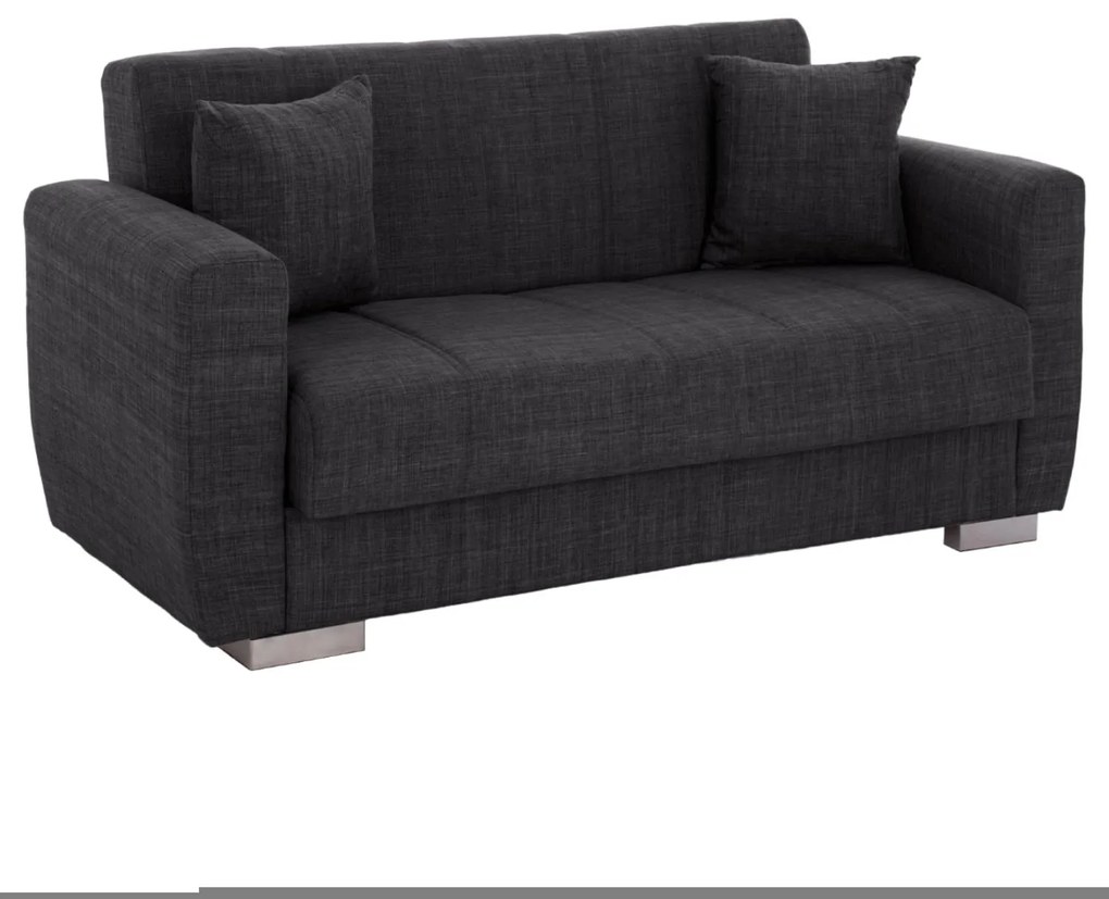 2-SEATER SOFA-BED, GREY, 150x84x88cm