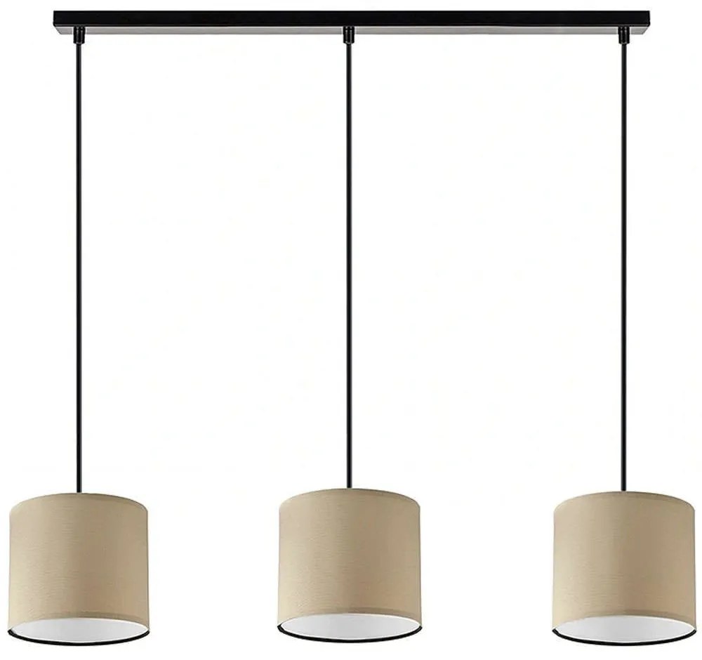 Φωτιστικό Οροφής - Ράγα Morris 0207396 55x15x70cm 3xE27 60W Brown Megapap Metal, Fabric