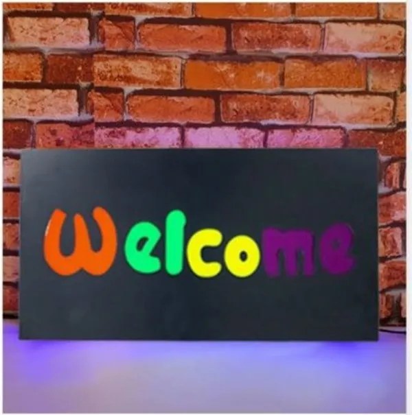 Φωτιζόμενη πινακίδα με led WELCOME OEM