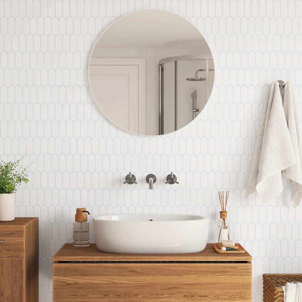 vidaXL Διακοσμητικά Αυτοκόλλητα 10 pcs Λευκό 30 x 30 x 0,8 εκ