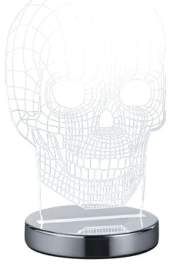 Φωτιστικό Επιτραπέζιο Skull R52461106  7W Led 12x14x21cm Chrome RL Lighting Metal,Acrylic