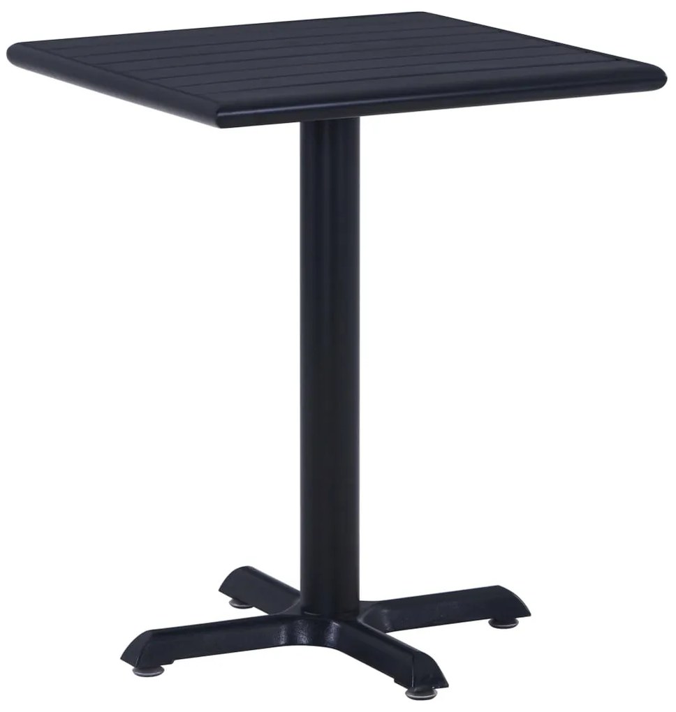 vidaXL Τραπέζι Κήπου Μαύρο 60 x 60 x 75 εκ.