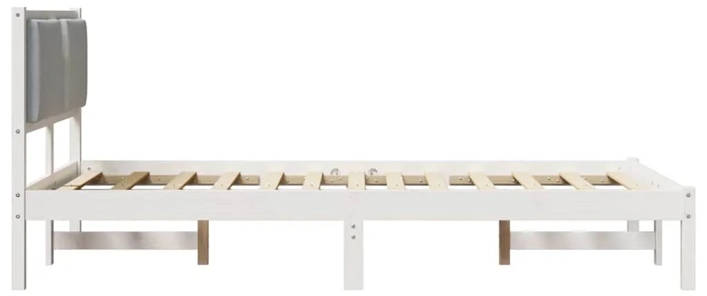 vidaXL Σκελετός Κρεβατιού με κεφαλάρι Ανοιχτό γκρι 120 x 200 cm