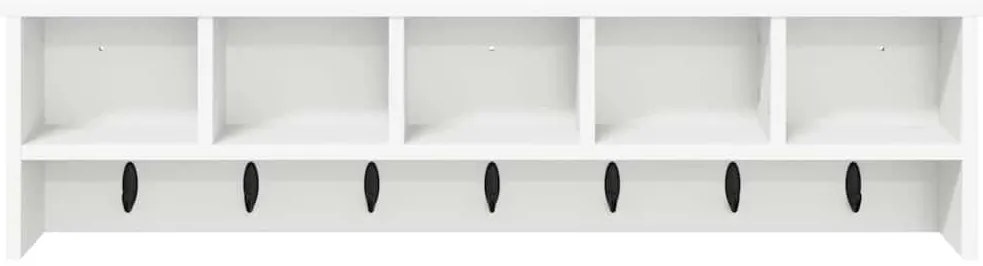 vidaXL Τοίχου Κρεμάστρα Λευκό 100 x 16 x 26 εκ Επεξεργασμένο ξύλο