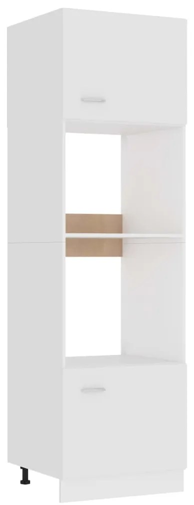 vidaXL Ντουλάπι Μικροκυμάτων "Lyon" Λευκό 60x57x207 εκ. από Τεχνητό Ξύλο