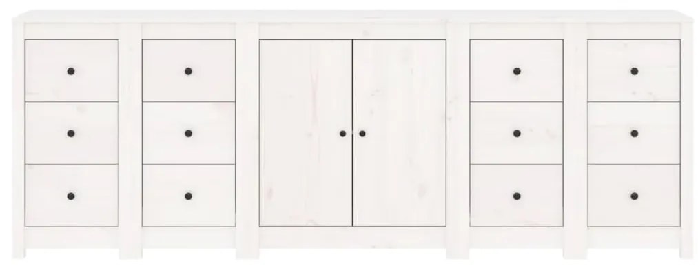 Ντουλάπι Λευκό 230 x 35 x 80 εκ. από Μασίφ Ξύλο Πεύκου 3114085