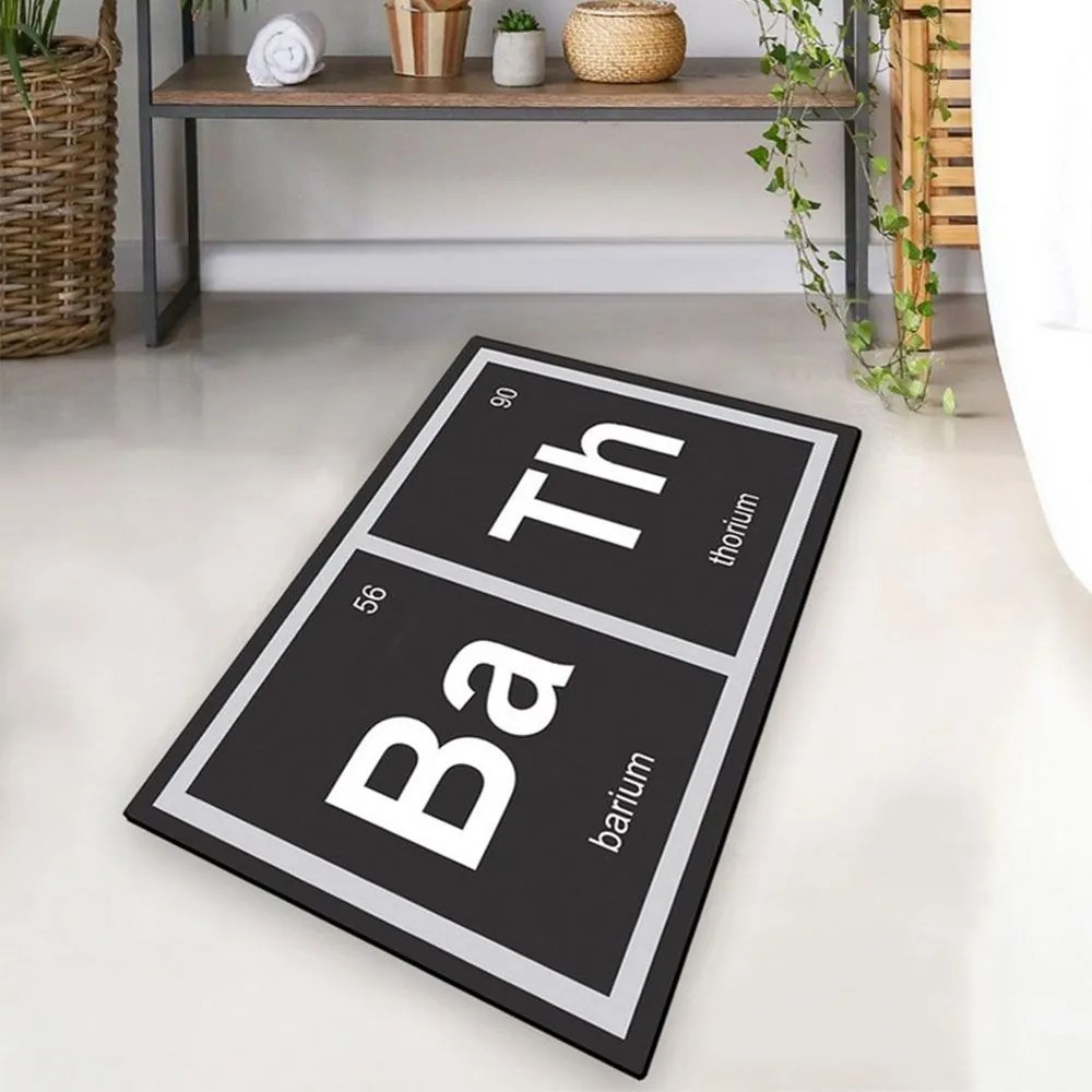 Πατάκι Μπάνιου Barium 510CHL1280 White-Black L'essentiel Maison 70X120 Πολυέστερ
