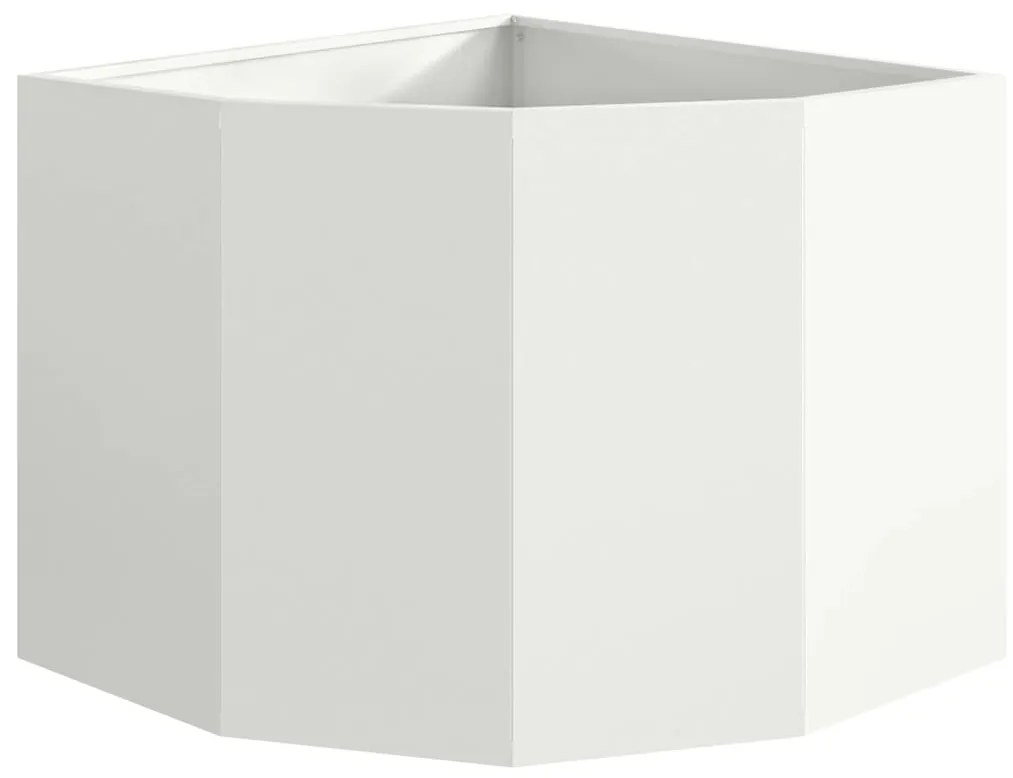 vidaXL Γωνιακό Ροδόδεντρο Λευκό 60 x 60 x 50 εκ Ατσάλι