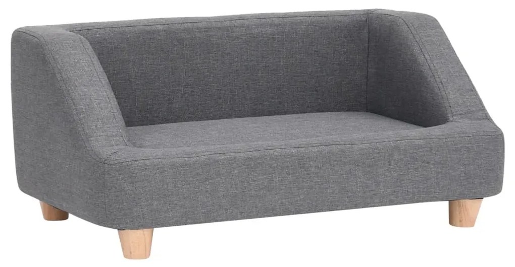 vidaXL Καναπές - Κρεβάτι Σκύλου Γκρι 95 x 63 x 39 εκ. Λινό Ύφασμα