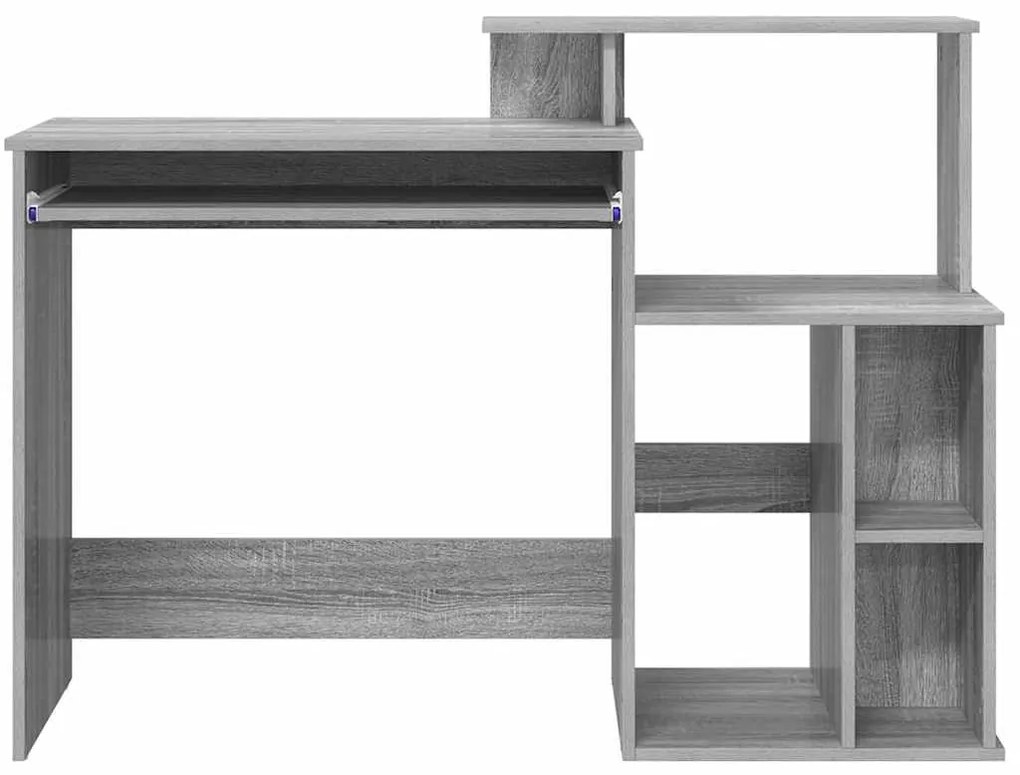 vidaXL Γραφείο με Αποθηκευτικό Χώρο Γκρι sonoma 120.5 x 44 x 88.5 εκ