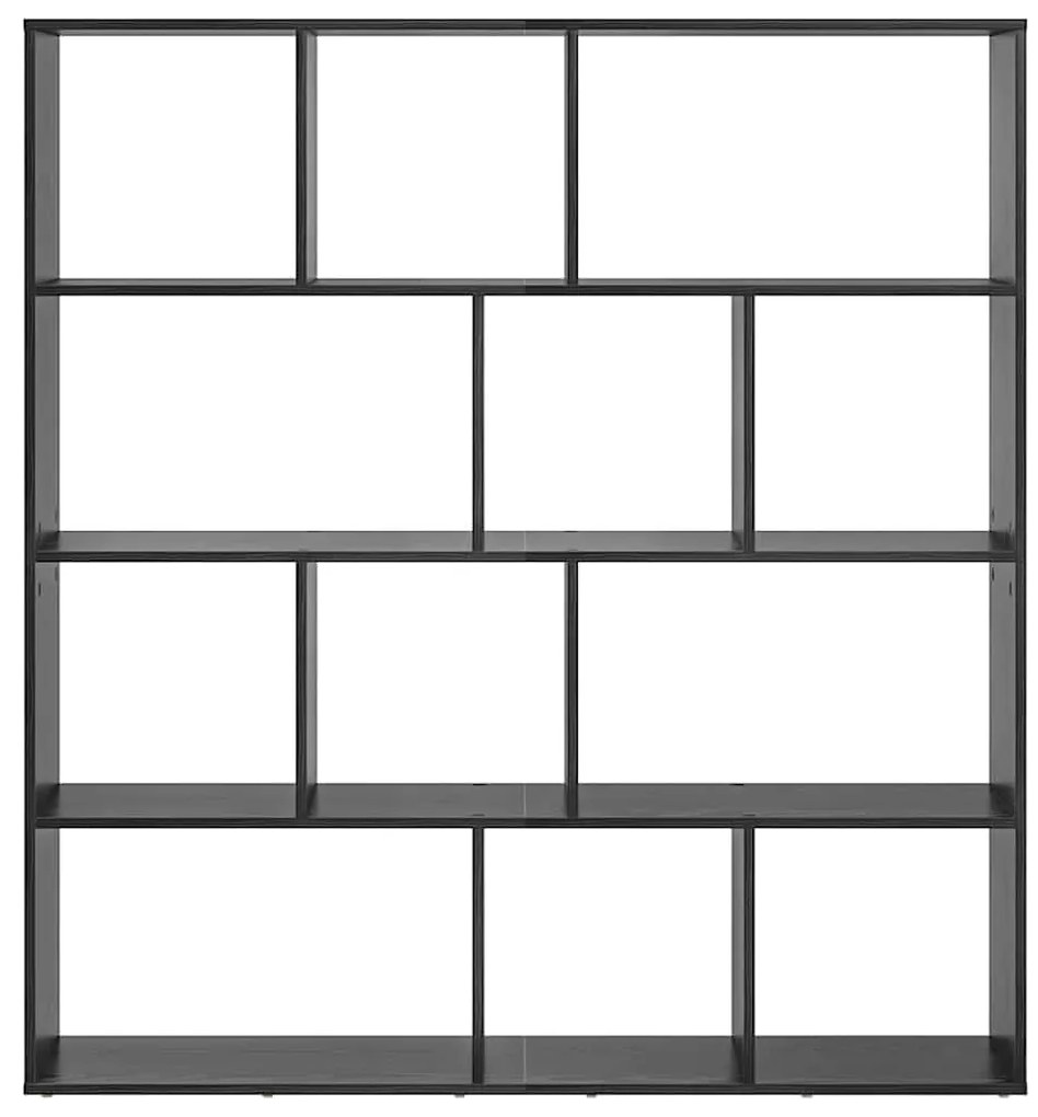 vidaXL Βιβλιοθήκη Μαύρη δρυς 132 x 29 x 141.5 εκ. Επεξεργασμένο ξύλο