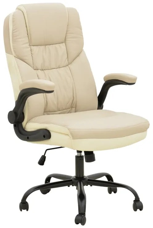 Καρέκλα γραφείου διευθυντή Stellar pakoworld pu σε μπεζ-εκρού απόχρωση 70x77x110-119εκ