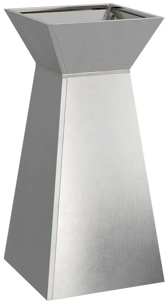 vidaXL Γλάστρα Πυλώνας 2 pcs Ασημί 35 x 35 x 73 εκ. Ατσάλι