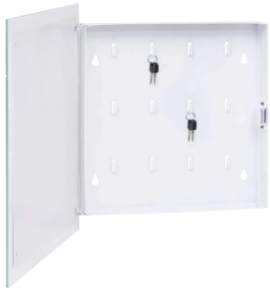 vidaXL Κλειδοθήκη με Μαγνητικό Πίνακα Μαύρη 35 x 35 x 4 εκ.