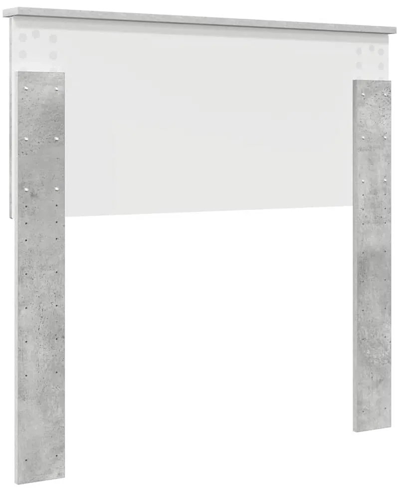 vidaXL Κεφαλάρι με κεφαλάρι Σκυρόδεμα Γκρι 90 cm Επεξεργασμένο ξύλο